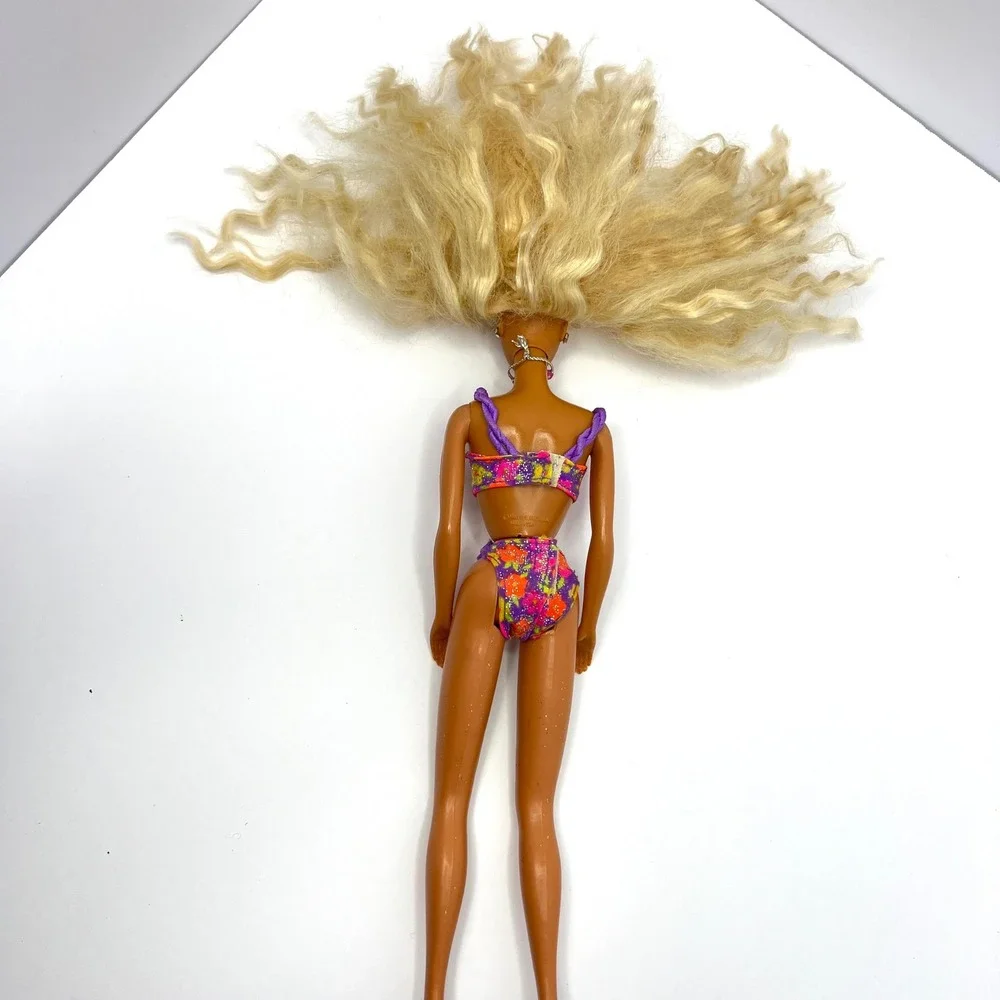 Mattel‎ Vintage Glitter Beach Barbie 1992 with Jewelry and Bikini Swimsuit 3602